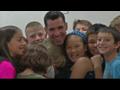 News video: Soldier surprises student pen pals